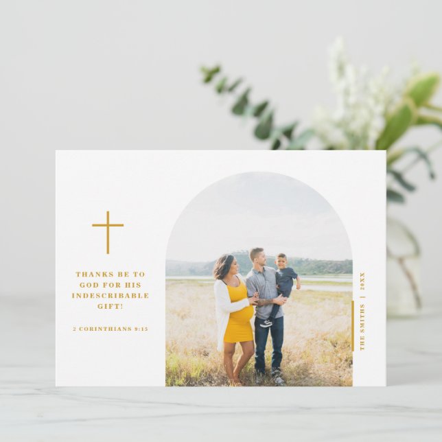 Ecriture Foi Carte de Noël 2 COR 9:15 (Debout devant)