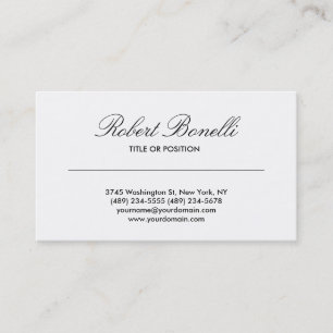 Écriture manuscrite Carte de visite noir blanc