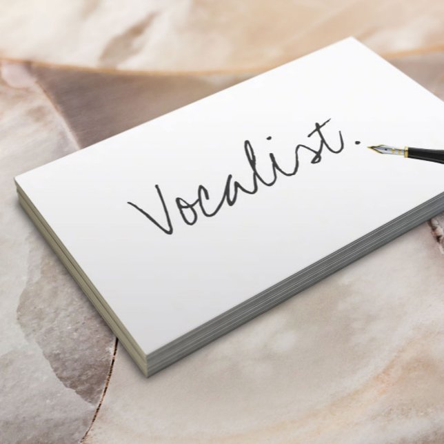 Écriture manuscrite gratuite Script Vocalist Carte (Créateur téléchargé)
