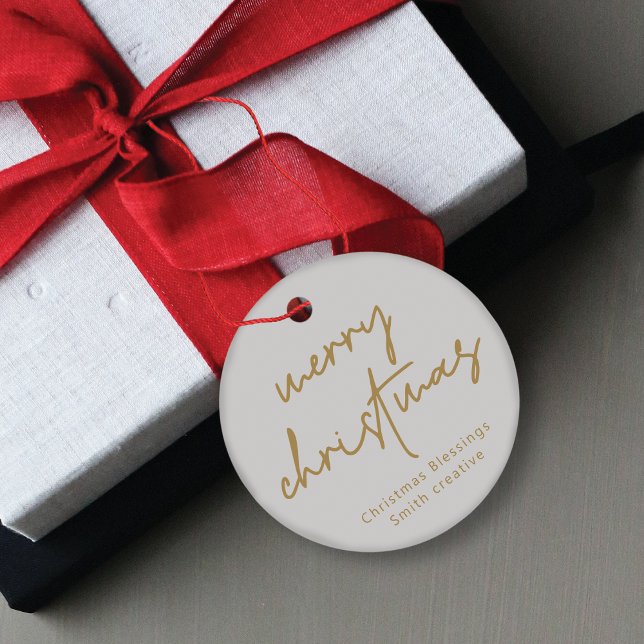 Écriture moderne typographie Noël étiquette cadeau (Créateur téléchargé)