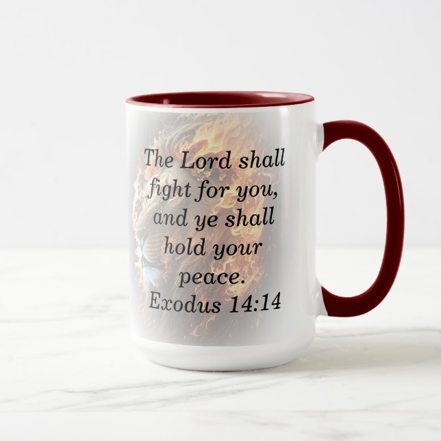 Écriture personnalisée Lion Arrière - plan Mug caf (Droite)
