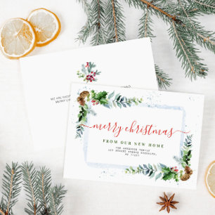 Écriture rouge Joyeux Noël en mouvement faire-part