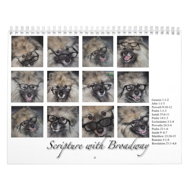 Écriture sainte avec Broadway, calendrier 2016 (Protection)