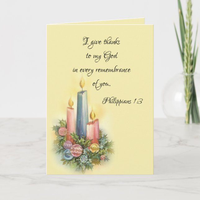 Écriture sainte de Merci de Noël de vacances (Devant)