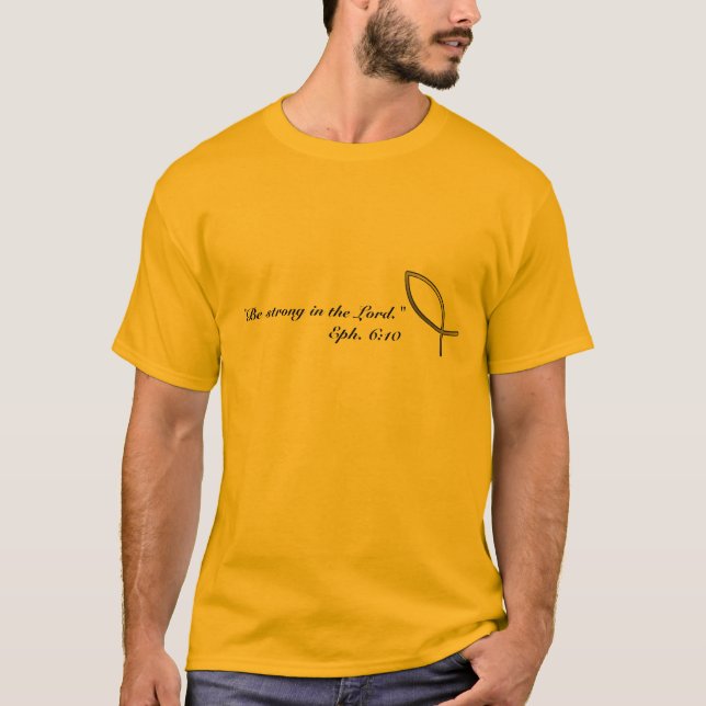 Écriture/ Symbole de poisson Jésus T-shirt homme (Devant)
