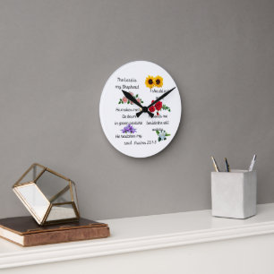 Écriture Verse Arrondi Acrylique Horloge murale