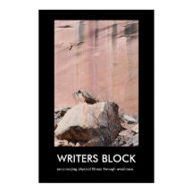 ÉCRIVAIN BLOC Poster démotivationnel