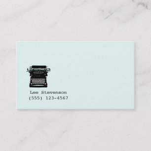 Écrivain, Éditeur, Carte de visite de machine à éc