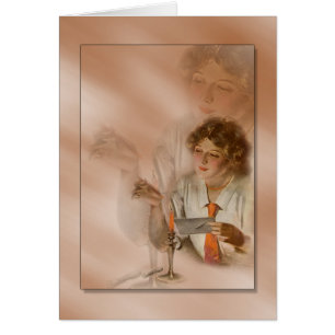 Écrivant une lettre, avec amour