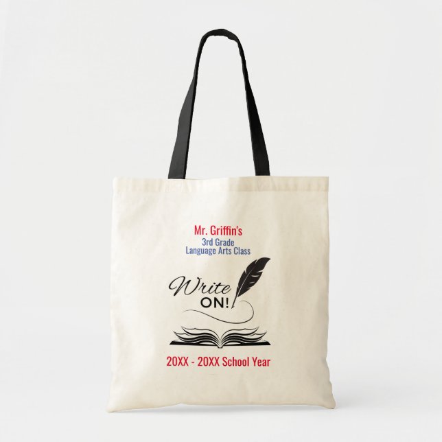 Écrivez ! | Sac fourre-tout classique personnalisé (Devant)
