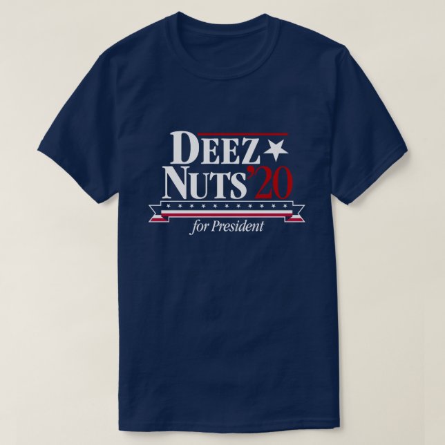 Écrous de Deez pour le T-shirt de président (bleu) (Design devant)