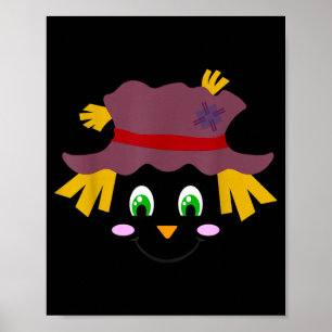 Ecrow-Gesicht in einem Hut Lustiger Thanksgiving H Poster