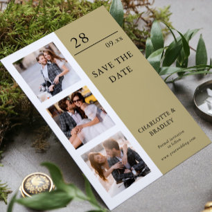 Ecru 4 Foto Moderne Minimalistische Hochzeit Save The Date
