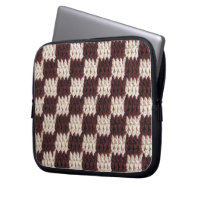 Ecru Checker Artisan Crochet Imprimer sac électron