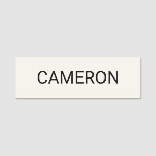 Ecru Classic Name Tag Magnetic oder Button Berufli