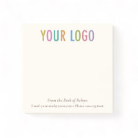 Ecru Cream Custom Business-Logo von der Schreibtis