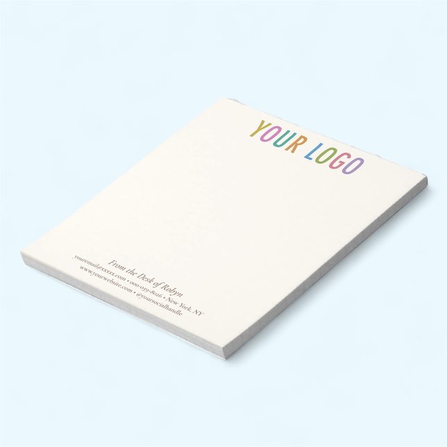 Ecru Cream Ivory Notepad Benutzerdefiniertes Logo  Notizblock (MISOOK Ecru Notepad with Logo)