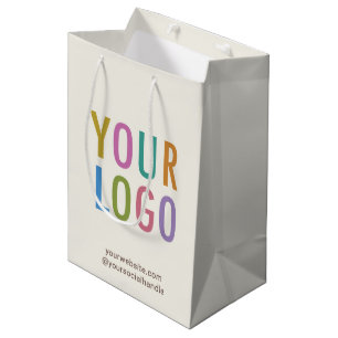 Ecru-Creme 10 Zoll Geschenktasche Benutzerdefinier Mittlere Geschenktüte
