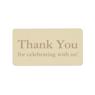 Ecru dankt Ihnen für Stickers oder Hochzeitsgesche Adressaufkleber