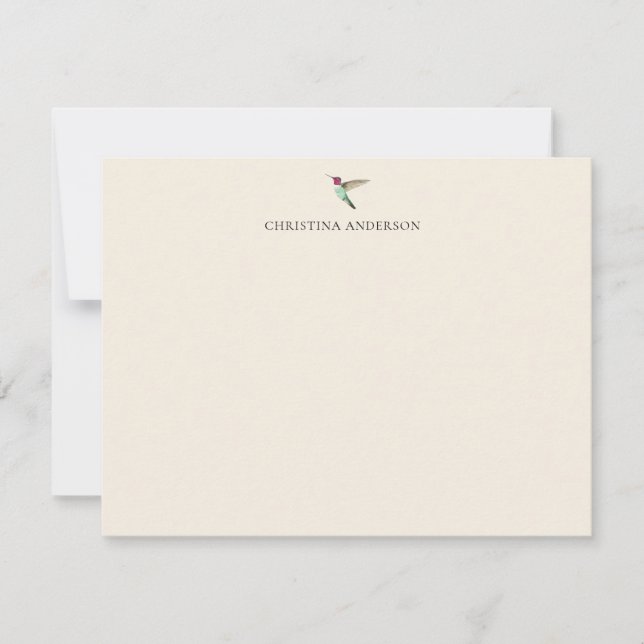 Ecru Hummingbird Mitteilungskarte (Vorderseite)