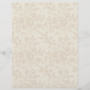 Ecru Lace on Ivory Arts & Craft Scrapbook Paper