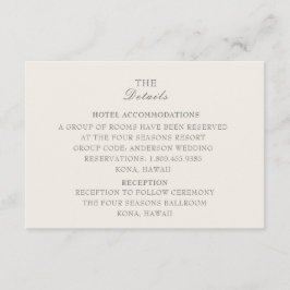 Ecru-Merkkarte Begleitkarte