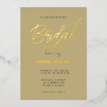 Ecru Modern Simple Brautparty Gold