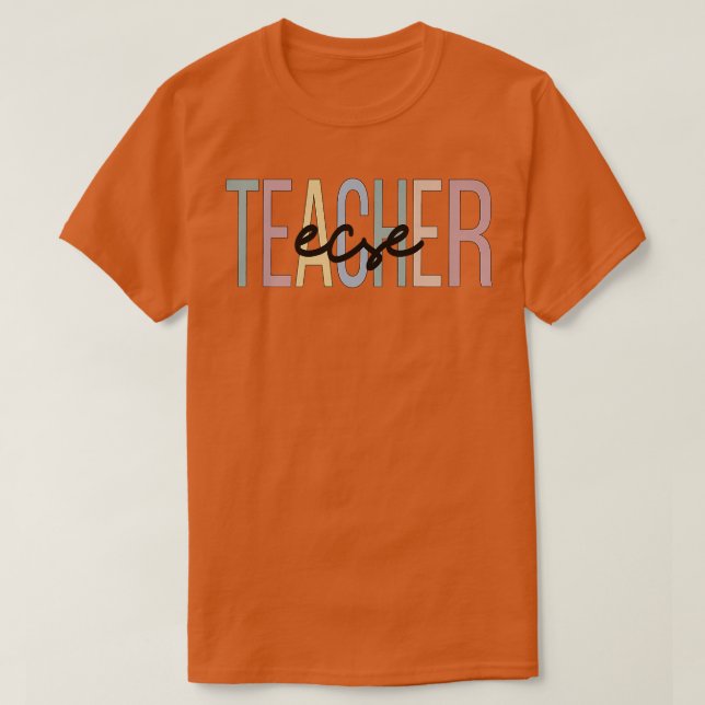 ECSE Teacher Early Childhood Special Bildung Tee (Design vorne)