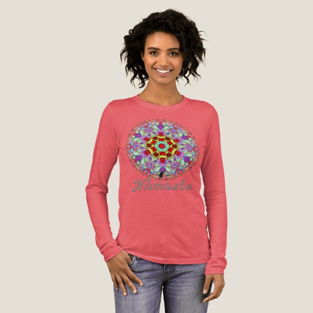 Ectoplasm Namaste Kaleidoskop Tri-Blend Shirt (Volle Vorderseite)