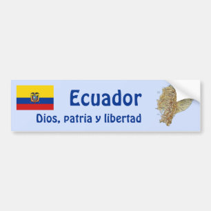Ecuador Autoaufkleber für Flagge und Karte