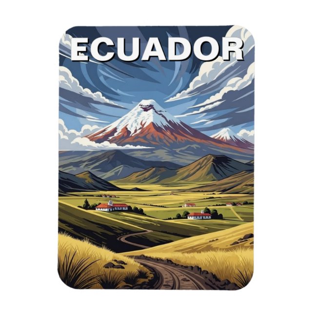 Ecuador Avenue der Vulkane Reise Magnet (Vertikal)