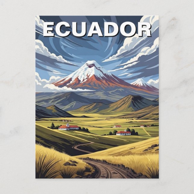 Ecuador Avenue of the Volcanoes travel Postkarte (Vorderseite)