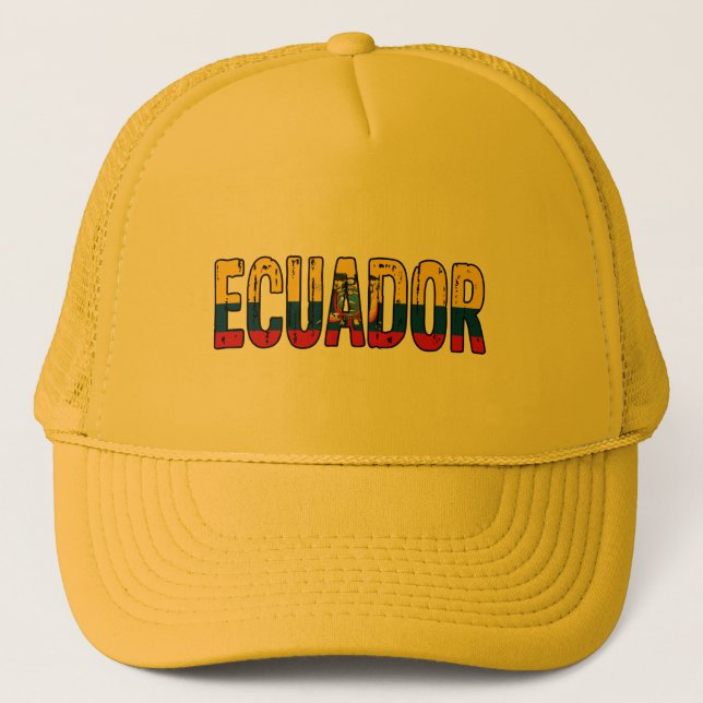 Ecuador-Design Truckerkappe (Vorderseite)