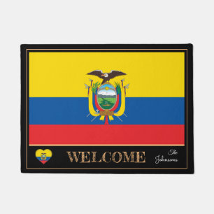 Ecuador & Ecuador Flag Haus / Sport Willkommen Fußmatte