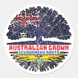 Ecuador Ecuadorian Ecuadorian Australien Runder Aufkleber