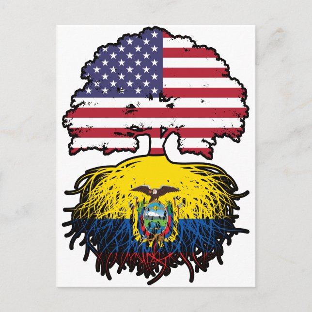 Ecuador Ecuadorianische amerikanische Tree Roots F Postkarte (Vorderseite)