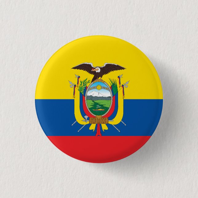 Ecuador (ecuadorianische Flagge) Button (Vorderseite)