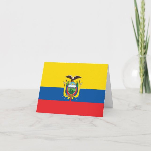 Ecuador (ecuadorianische Flagge) Karte (Vorderseite)