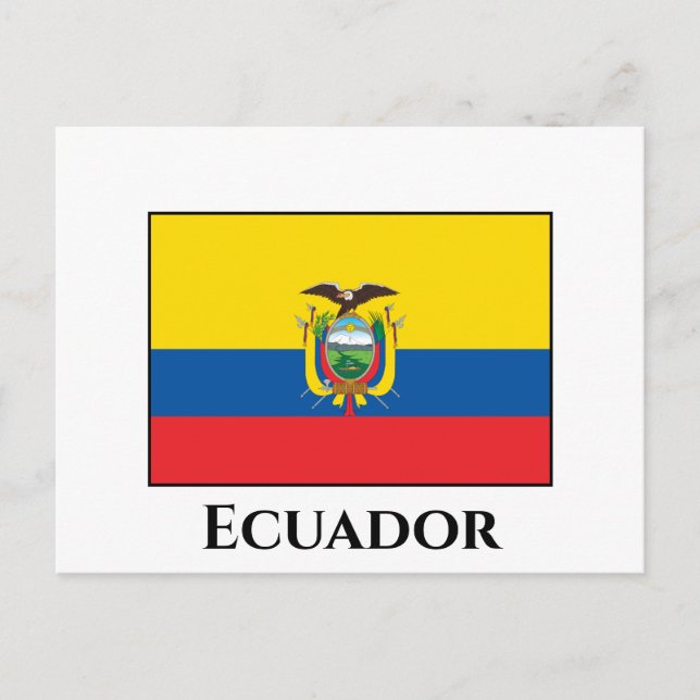 Ecuador (ecuadorianische Flagge) Postkarte (Vorderseite)