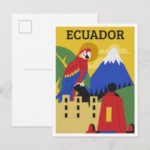 Ecuador eine bunte Reise Postkarte