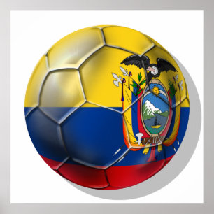 Ecuador Elt Tri soccer futbol ball geschenke Poster