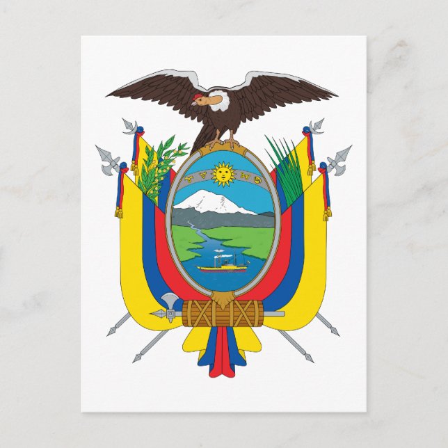 Ecuador-Emblem Postkarte (Vorderseite)