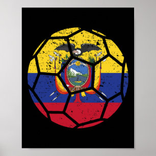 Ecuador Fans Ecuador Flagge Welt Fußball Trikot Fu Poster