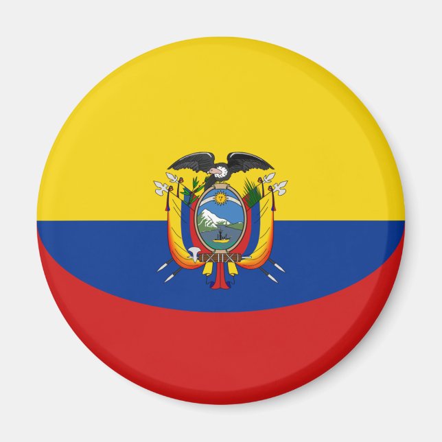Ecuador Fisheye Flag Magnet (Vorne)