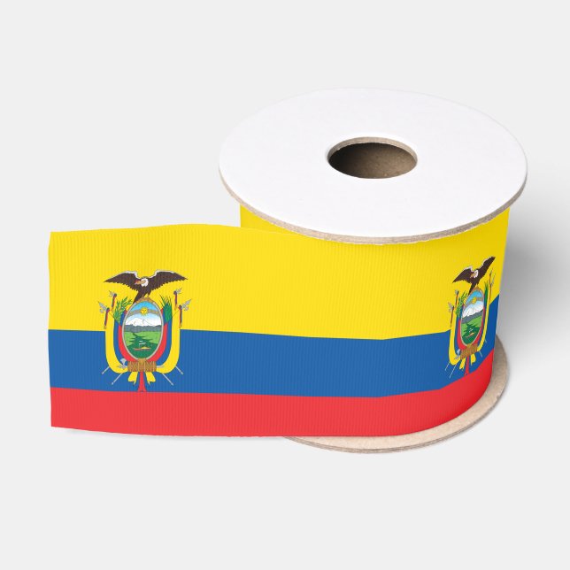 Ecuador Flag & Ecuador Reise, Urlaub/Sport Ripsband (Spule)