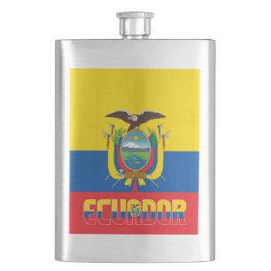 Ecuador Flag Elegant Patriotic Flachmann