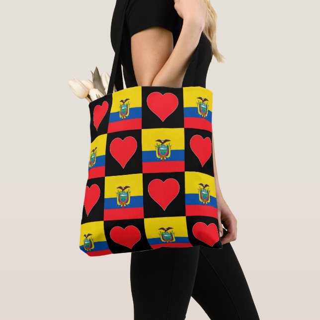 Ecuador Flag Herzmuster Patriotic Ecuadoria Tasche (Von Nahem)