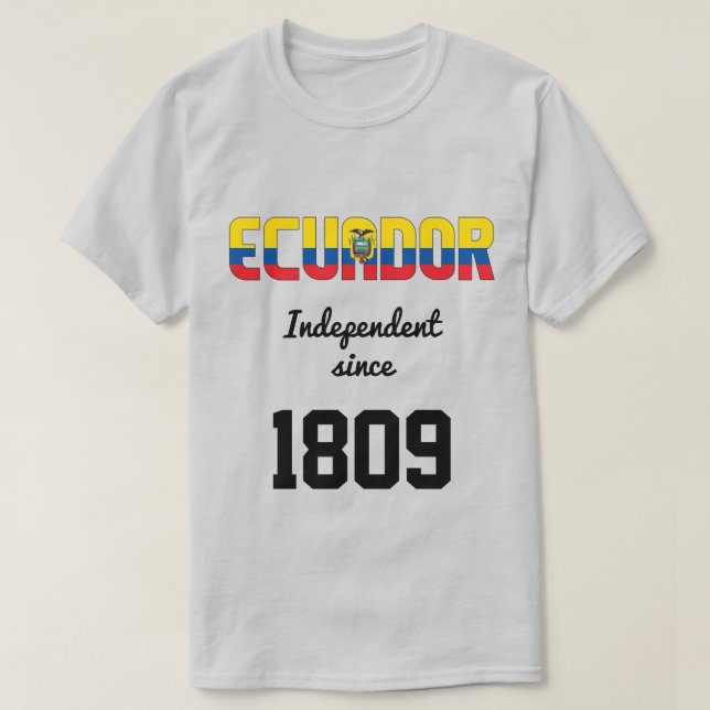 Ecuador Flag Independence Celebration T-Shirt (Design vorne)