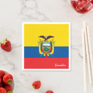 Ecuador Flag Party Fashion / Sportfans Serviette