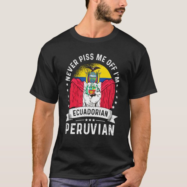 Ecuador Flag Peru Grown Humor Citizen Pride T-Shirt (Vorderseite)